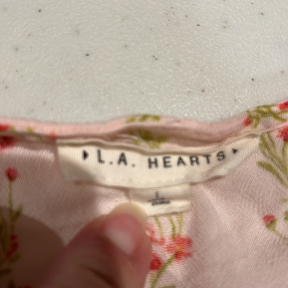PacSun L. A. Hearts Tie Front Babydoll Crop Top - Picture 2 of 5